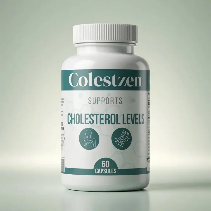 ColestZen cholesterol and heart support capsules bottle