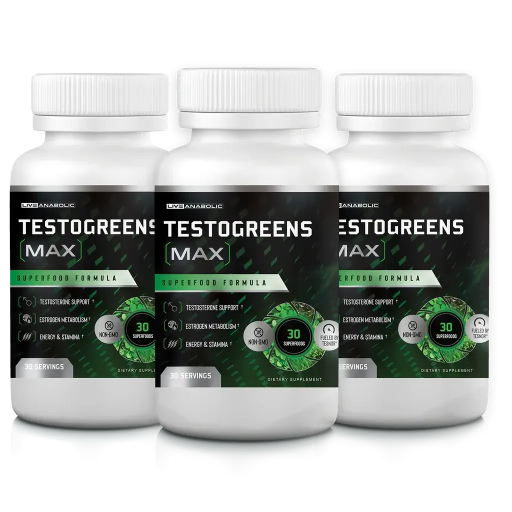 TestoGreens Max product packaging supplied for identification