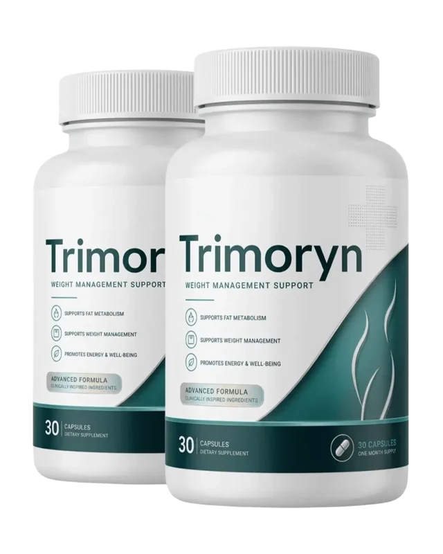 Trimoryn weight management support capsules, two 30-capsule bottles